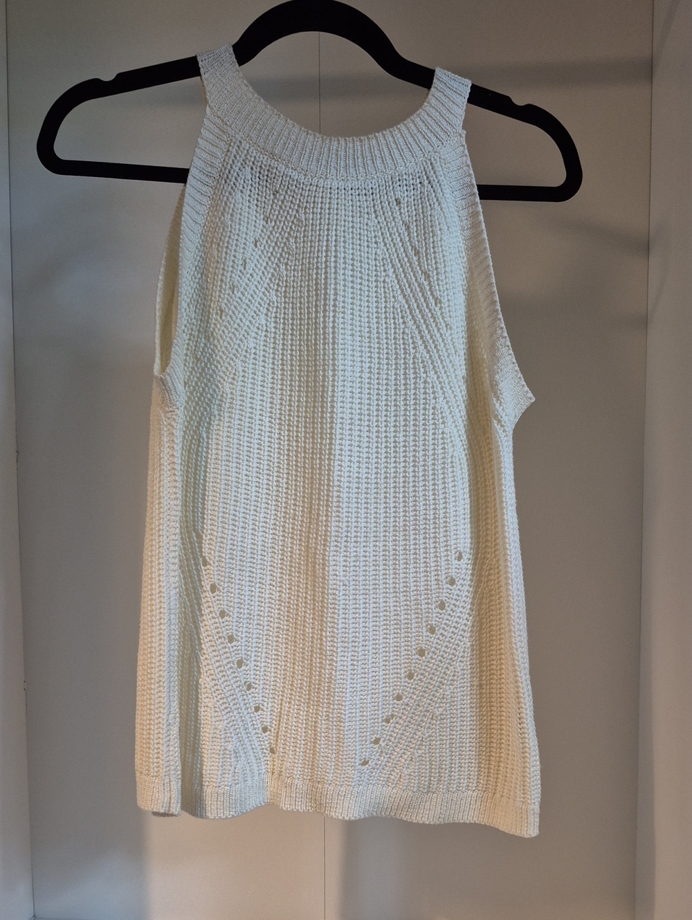Wishlist Cream Knit Halter Sweater Top